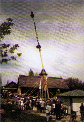 der Maibaum steht fast